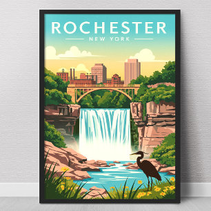 Vintage Rochester New York Poster
