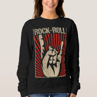 Vintage Rock And Roll Music Retro Rock And Roll 2 Sweatshirt