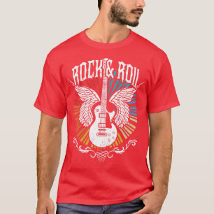 Vintage Rock and Roll Retro Style 80s Guitar Rock  T-Shirt
