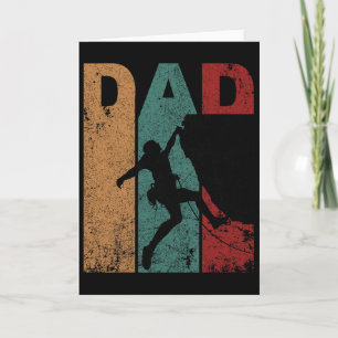 Vintage Rock Climbing Dad Silhouette Father's Day  Card