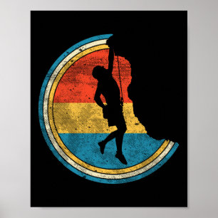 Vintage Rock Climbing - Distressed Climber Poster