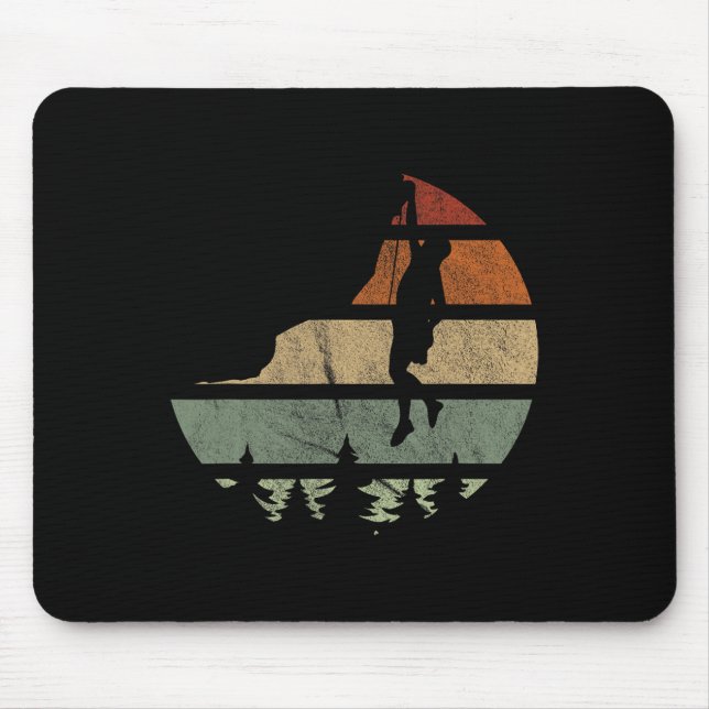 Vintage Rock Climbing Mountain Climber Gift  Mouse Pad (Front)