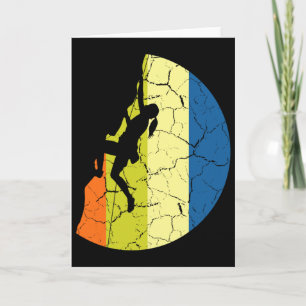 Vintage Rock Climbing Retro Mountains Climber Tee_ Card