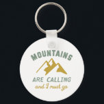 Vintage Rock Climbing The Mountains Are Calling Key Ring<br><div class="desc">Inspirational design for those who love to climb mountains, mountaineering, hiking or indoor rock climbing. Cool motivational merchandise for rock climber, hiker and anyone outdoorsy. Perfect for those who love adventure, outdoor activities in the wilderness. Great Christmas gift and birthday present for grandpa, father, dad, husband, boyfriend, uncle, friends and...</div>