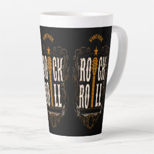 Vintage Rock & Roll Gold Latte Mug