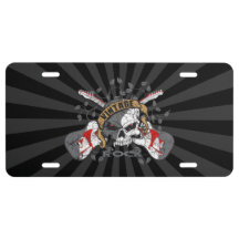 Vintage Rock Skull and Electric Guitars