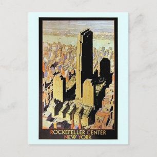 Vintage Rockefeller Centre New York City Ad Postcard