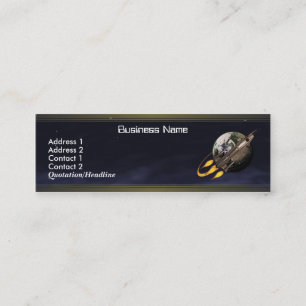 Vintage Rocket Mini Business Card