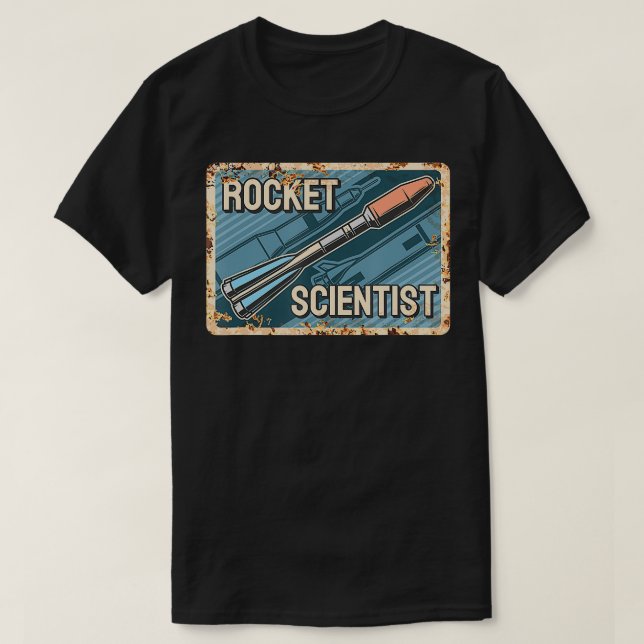 Vintage Rocket Scientist Aerospace Engineering  T-Shirt (Design Front)