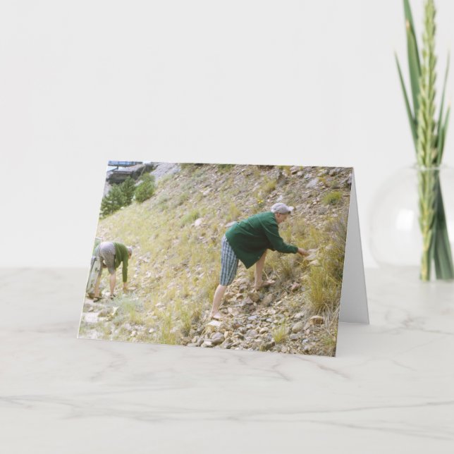 Vintage Rockhounding Greeting Card (Front)