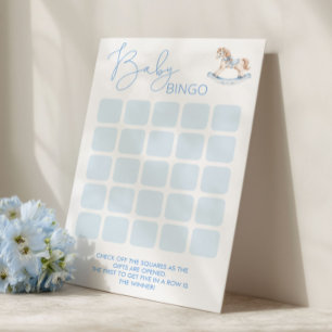Vintage Rocking Horse Baby Shower Bingo Game