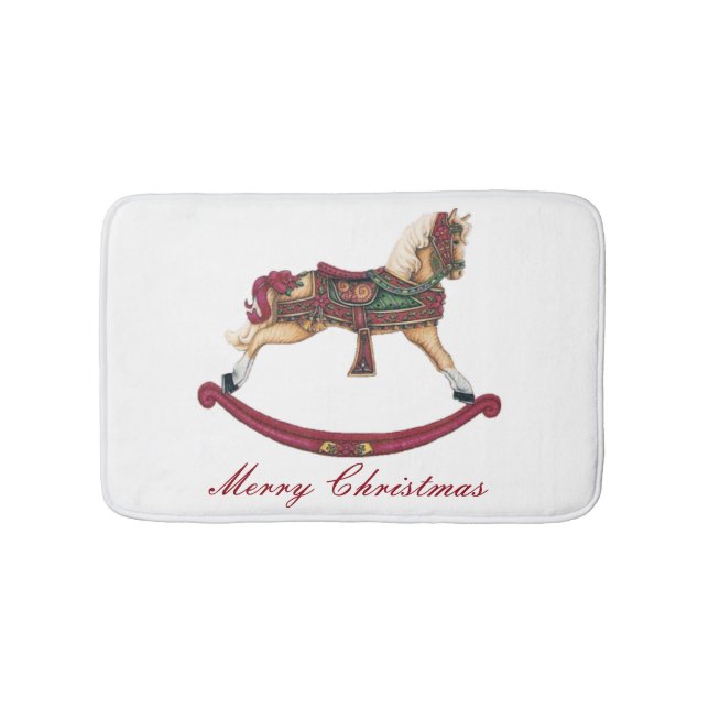 Vintage Rocking Horse Bath Mat (Front)