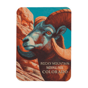 Vintage Rocky Mountain National Park Colorado Magnet