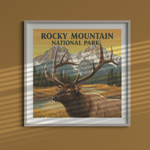 Vintage Rocky Mountain National Park Poster