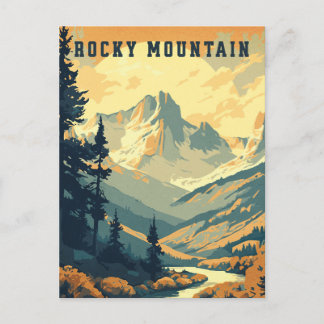 Vintage Rocky Mountain Travel Postcard