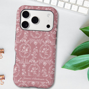 Vintage Rococo Flowers Floral Pattern Personalized