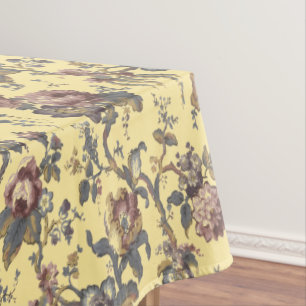Vintage Rococo Revival Chinoiserie Pattern Tablecloth