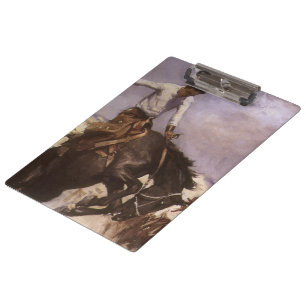 Vintage Rodeo Cowboy, Breezy Riding by WHD Koerner Clipboard