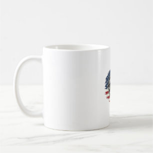 Vintage Rodeo Cowboy Patriotic Horse Rider Vector_ Coffee Mug