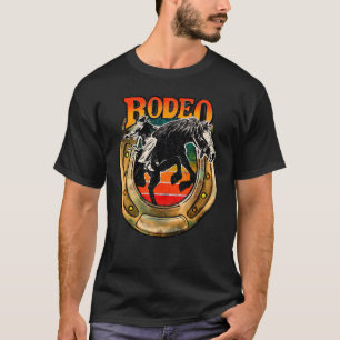 Vintage Rodeo Cowboy Riding Horse Western Country T-Shirt