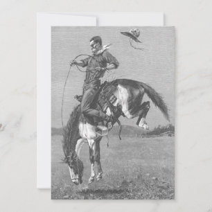 Vintage Rodeo Cowboys, Bucking Bronco by Remington