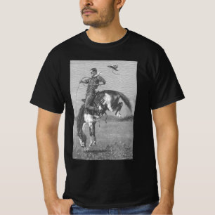 Vintage Rodeo Cowboys, Bucking Bronco by Remington T-Shirt