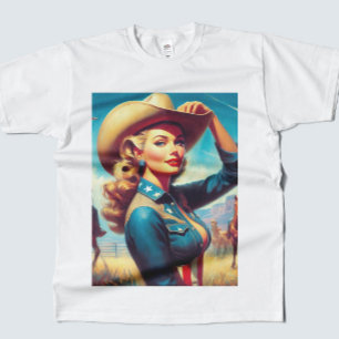 Vintage Rodeo Pin-up T-Shirt
