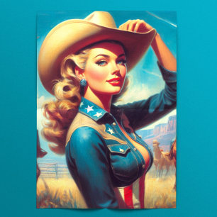 Vintage Rodeo Pin-up Tissue Paper