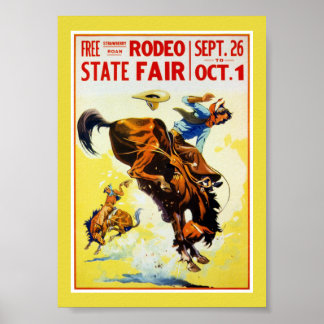 Vintage Rodeo Poster Restored