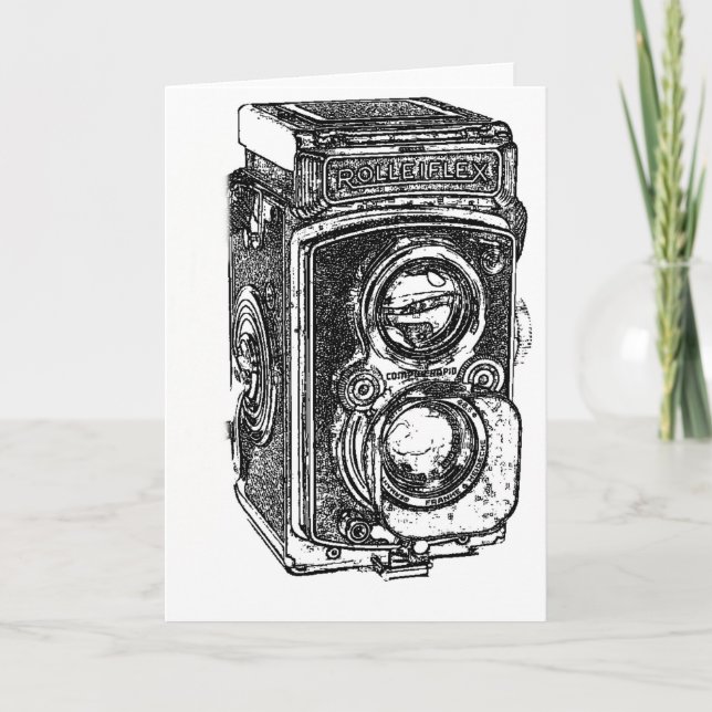 Vintage Rolleiflex Camera Card (Front)