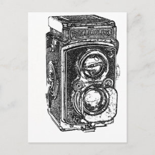 Vintage Rolleiflex Camera Postcard