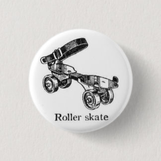 Vintage Roller Skate Button