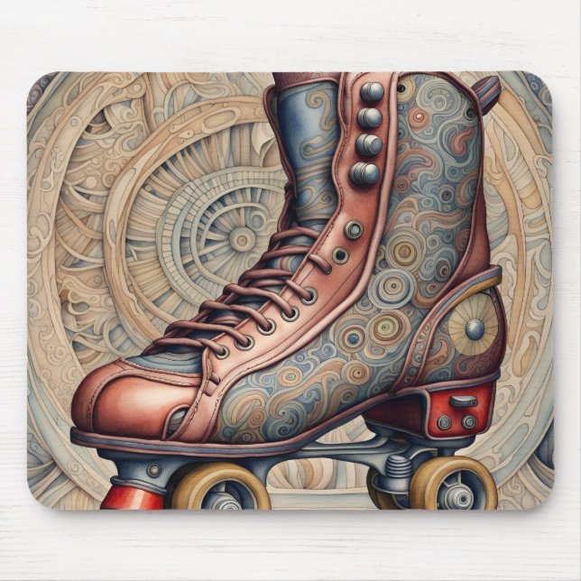 Vintage Roller Skates  Mouse Pad (Front)