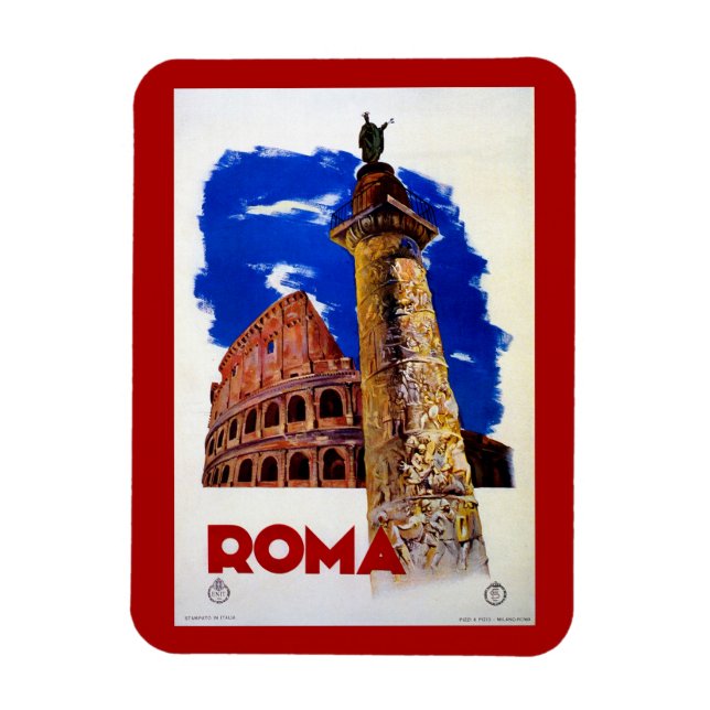 Vintage Roma Rome Italian travel Magnet (Vertical)