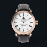 Vintage Roman Numeral Monogram Couple names Watch<br><div class="desc">Personalized Roman Numeral Monogram Couple’s Custom Names & Initials Elevate your style with this elegant and timeless couple’s watch, featuring classic Roman numerals and a personalized monogram with names and initials. This sophisticated timepiece is a perfect gift for weddings, anniversaries, Valentine’s Day, or any special occasion. Designed for couples who...</div>