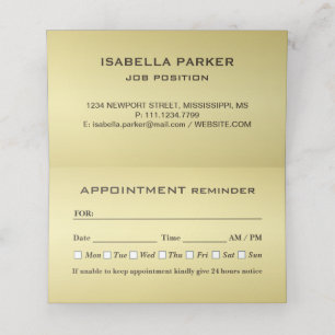 Vintage Romance couple, man and woman, gold Appointment Card