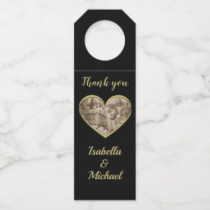 Vintage Romance couple, man and woman love Bottle Tag