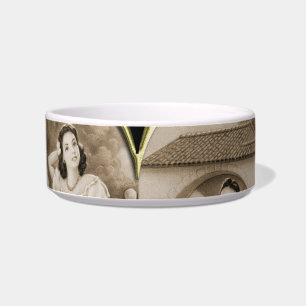 Vintage Romance couple, man and woman love Bowl
