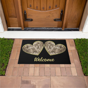 Vintage Romance couple, man and woman love Doormat