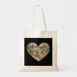 Vintage Romance couple, man and woman love Tote Bag