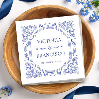 Vintage Romance Floral Cocktail Napkin