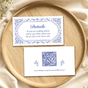 Vintage Romance Floral QR Code Enclosure Card