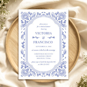 Vintage Romance Floral Rehearsal Dinner Invitation