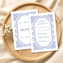 Vintage Romance Floral RSVP Card