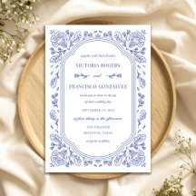 Vintage Romance Floral Wedding Invitation