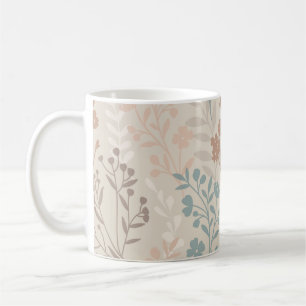 Vintage Romance Flower Floral Seamless Pattern Coffee Mug