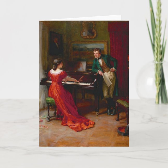 Vintage Romance Greeting Card (Front)