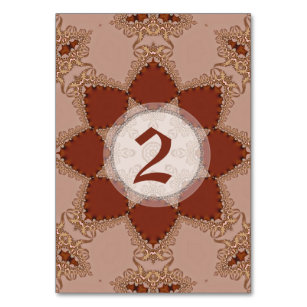 Vintage Romance Lace Wedding  Table Number Card