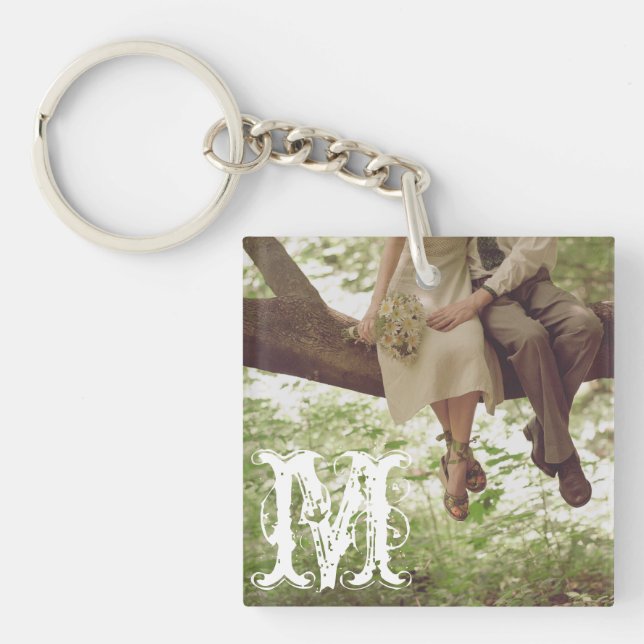 Vintage Romance Love Couple Teenagers Key Chain (Front)