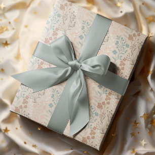 Vintage Romance Pattern Floral Wrapping Paper